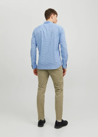Голубой рубашка Jack & Jones