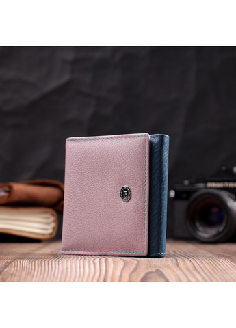 Симпатичний жіночий гаманець з оригінальною монетницею з натуральної шкіри 19512 Різнокольоровий st leather (278001099)