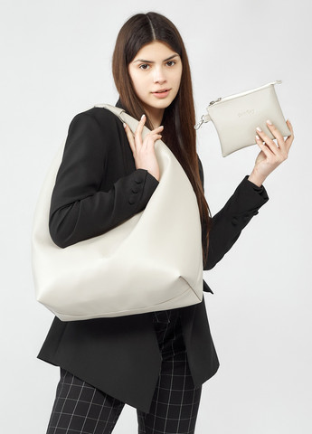 Женская сумка HOBO L серый шёлк Sambag (259040452)