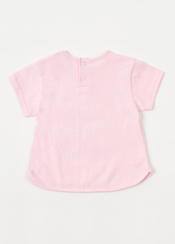 Розовая летняя футболка розовая "фламинго" KRAKO