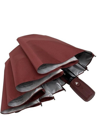 Зонт полуавтомат женский TheBest F713 на 9 спиц с внутренним рисунком Бордовый No Brand (277160842)