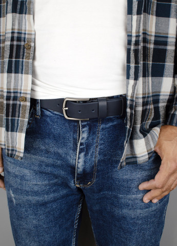 Ремень мужской кожаный HC-3461 blue (125 см) синий классический под брюки HandyCover (265390853)