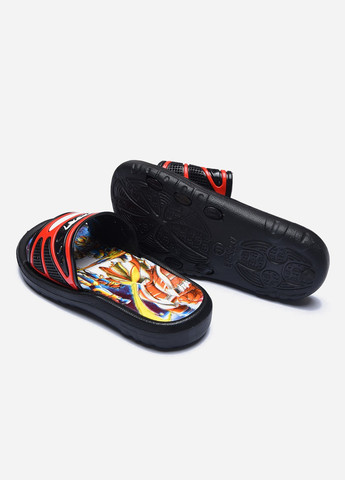 Шлепки детские черно-красного цвета с надписью Let's Shop (257972764)