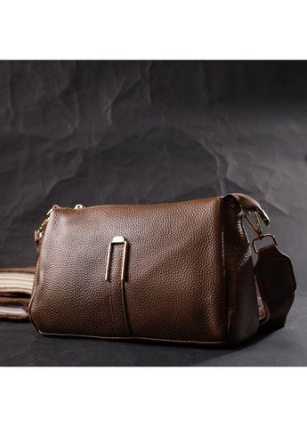 Жіноча стильна сумка через плече з натуральної шкіри 22288 Бежева Vintage (276457577)