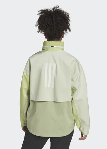 Зелена демісезонна куртка terrex ct myshelter rain.rdy colorblock adidas