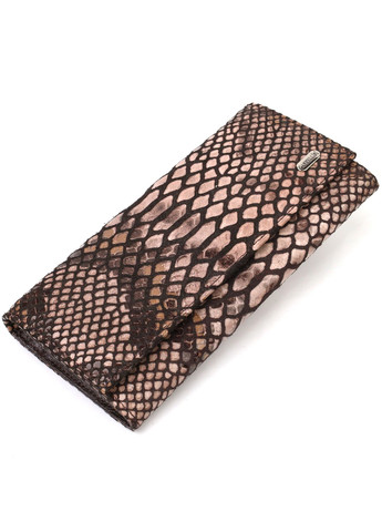 Ультрастильний жіночий гаманець із фактурної натуральної шкіри з тисненням під змію 21713 Canpellini (259874154)