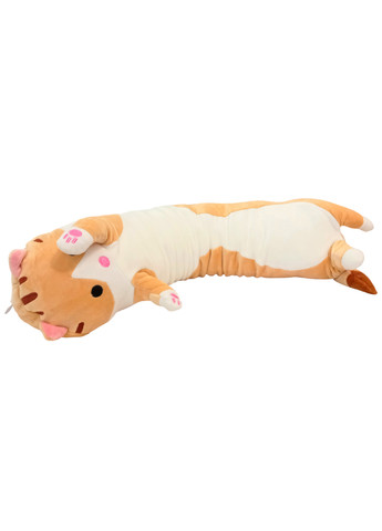 Кот батон мягкая игрушка антистресс подушка плюшевый котик обнимашка 70 см бежевый No Brand (264078165)
