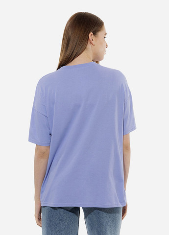 Бузкова літня жіноча футболка оверсайз колір бузковий цб-00219242 Yuki