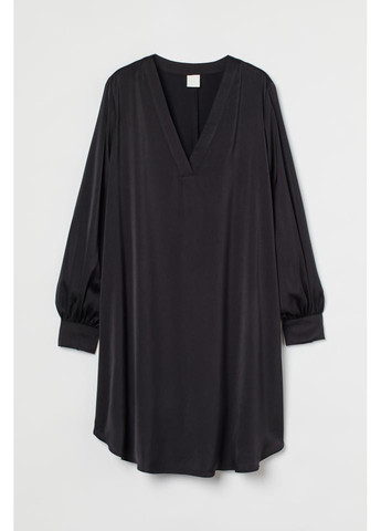 Чорна вечірня жіноча атласна сукня (10238) 36 чорна H&M