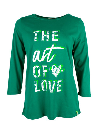 Кофта женская зеленая с принтом на груди The art of Love 011221-002161 Cecil (276777158)