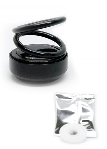 Крутящиеся аромакольца ароматизатор в машину левитирующие кольца на солнечной батареи Aroma (Черный) Solar (258959565)