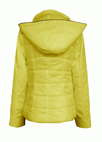 Желтая демисезонная куртка демисезонная женская с капюшоном City Classic