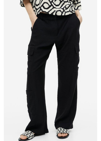 Жіночі штани карго Н&М (56040) S Чорні H&M (261408478)