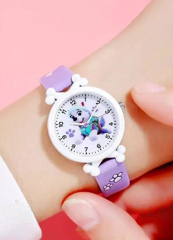 Дитячий наручний годинник для дітей дівчаток хлопчиків з персонажем Еверест щенячий патруль (476071-Prob) Фіолетовий Unbranded (276249322)