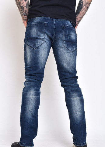 Темно-синие джинсовые демисезонные брюки Let's Shop