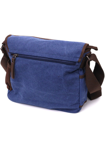 Чоловіча сумка через плече для ноутбука 13" із щільного текстилю 22203 Синій Vintage (267932199)
