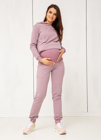 Штани для вагітних трикотаж з начосом з широким бандажним поясом Матуся теплі штани (267230228)