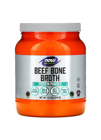Екстракт Яловичої Кістки Beef Bone Broth Pwd - 544г Now Foods (269131846)