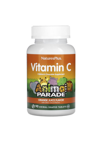 Вітамін С для Дітей Vit C - 90 таблеток у формі тварин Nature's Plus (276903979)