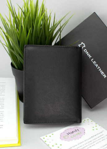 Портмоне чоловіче шкіряне вертикальне N4-CCF чорне без кнопки DNK (256675971)