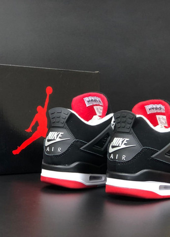 Черные зимние кроссовки мужские, вьетнам Nike Air Jordan 4 Retro