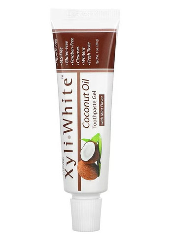 Зубна паста XyliWhite, Toothpaste Gel, Coconut Oil, Mint Flavor 28 g Now (277812714)