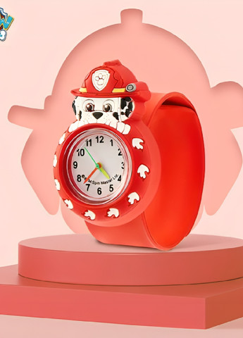 Дитячий наручний годинник для дітей дівчаток хлопчиків з персонажем пожежний Маршал щенячий патруль (476076-Prob) Червоний Unbranded (276249319)