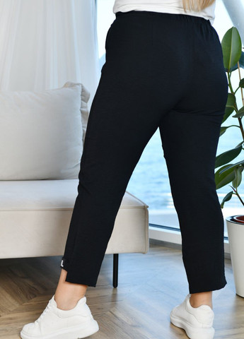 Жіночі літні штани жниварка чорного кольору р.54 378117 New Trend (259214904)