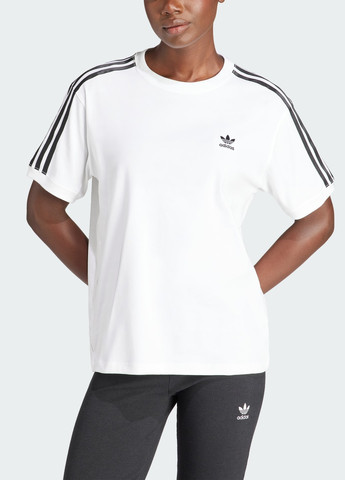 Біла всесезон футболка 3-stripes baby adidas