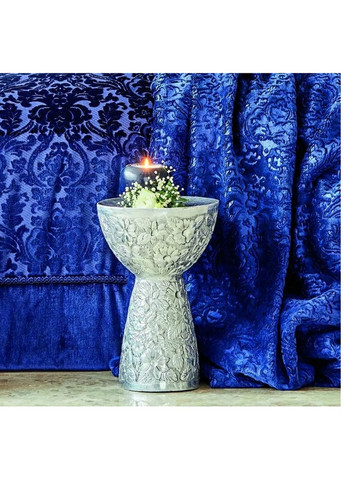 Набор постельное белье с покрывалом + плед - Volante lacivert синий Karaca Home (258757273)