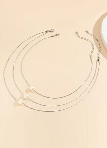 Ланцюжок "Скарб моря", сріблястий, тришаровий з перлинами Анна Ясеницька (267230762)