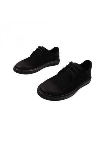 Черные туфли мужские черные нубук Detta