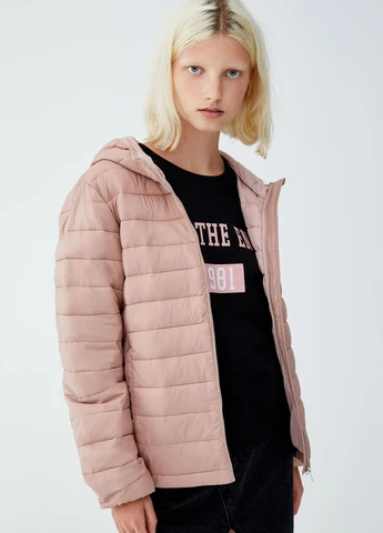Світло-рожева куртка легка,блідо-рожевий, Pull & Bear