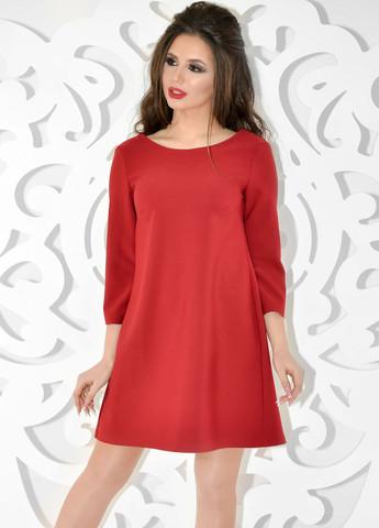 Красное сукнi норма сукня червона розкльошена (ут000033667) Lemanta