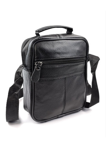 Кожаная сумка мужская с ручкой для ношения в руке KO-021-1 18x22x7-9 Черная JZ (259578277)
