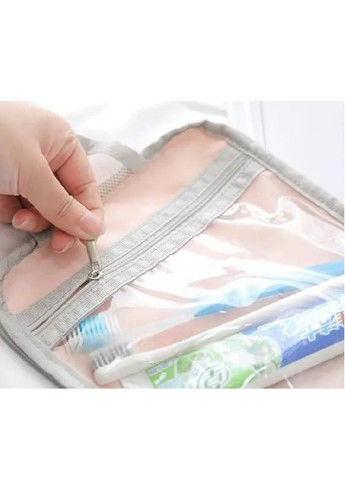 Складной дорожный органайзер сумка косметичка для хранения вещей косметики аксессуаров 21х20х7 см (476079-Prob) Пудровый Unbranded (276249311)