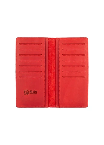 Шкіряний гаманець «7 wonders of the world» WP-02 Red Berry Червоний Hi Art (268371508)