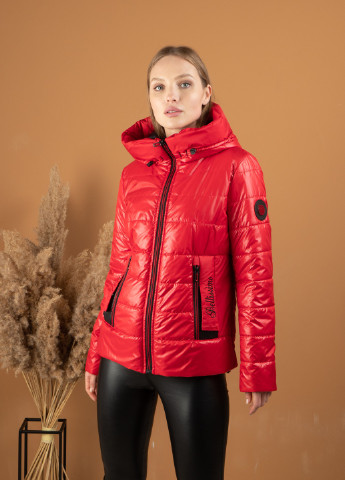 Червона демісезонна жіноча осіння куртка молодіжна SK