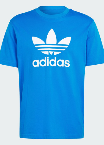 Синяя футболка adicolor trefoil adidas