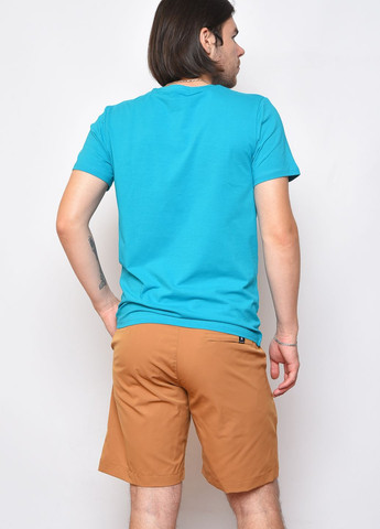 Бірюзова футболка чоловіча бірюзового кольору Let's Shop