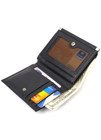 Ультрамодний гаманець для жінок з натуральної гладкої шкіри 21928 Чорний Canpellini (259873960)