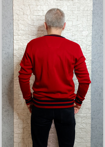 Червоний зимовий светр пуловер No Brand