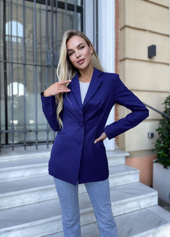 Женский пиджак цвет темно синий р.2XL 440772 New Trend (263134116)