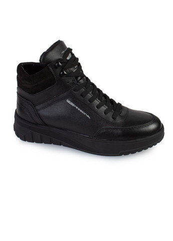 Черные зимние ботинки мужские бренда 9501109_(1) ModaMilano