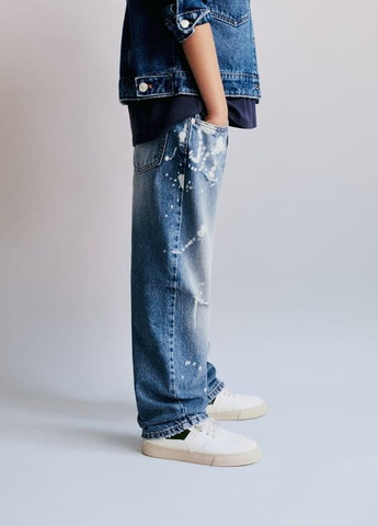 Синие демисезонные джинсы для мальчика 9341 128 см синий 70696 Zara