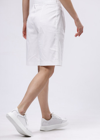 Белые удлиненные шорты из хлопковой ткани 7166 Cat Orange (259751805)