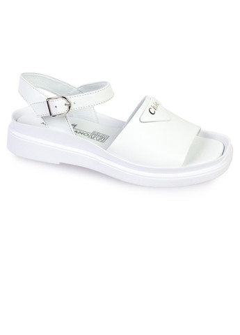 Белые босоножки женские бренда 8301596_(3) ModaMilano на кнопках