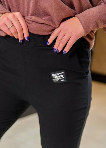 Штани джогери на флісі жіночі чорні 381690 New Trend (259214379)