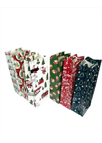 Новогодние подарочные пакеты набор из 6 шт. 13 х 9 х 36 см Melinera (265911449)