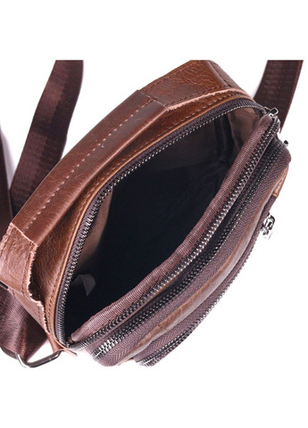 Зручна чоловіча сумка через плече з натуральної шкіри 21480 Світло-коричневий Vintage (258286208)